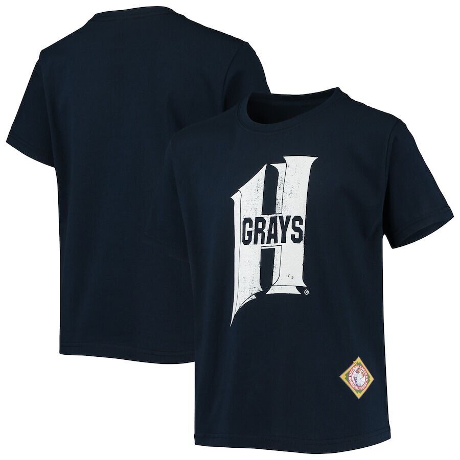 Homestead Grays Stitches Youth Negro League Logo T-Shirt - Navy.jpeg